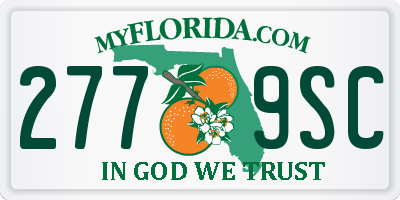 FL license plate 2779SC