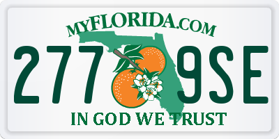 FL license plate 2779SE