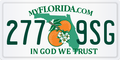 FL license plate 2779SG