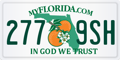FL license plate 2779SH