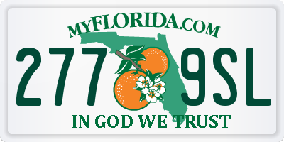 FL license plate 2779SL
