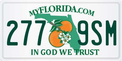 FL license plate 2779SM