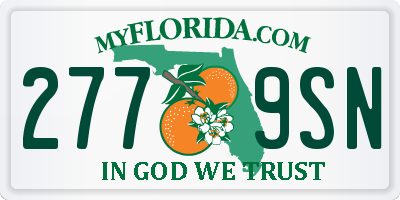 FL license plate 2779SN