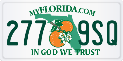 FL license plate 2779SQ