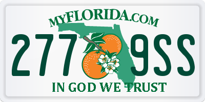 FL license plate 2779SS