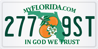 FL license plate 2779ST