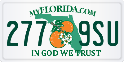 FL license plate 2779SU