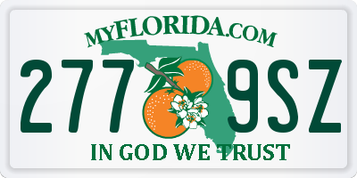 FL license plate 2779SZ