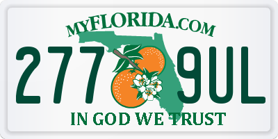 FL license plate 2779UL