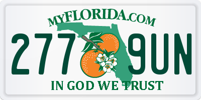 FL license plate 2779UN