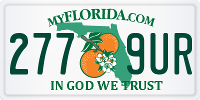 FL license plate 2779UR