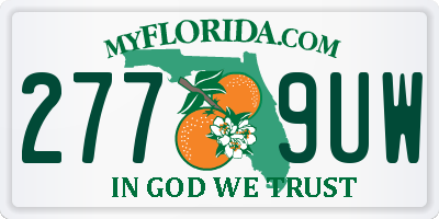 FL license plate 2779UW