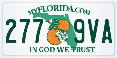 FL license plate 2779VA
