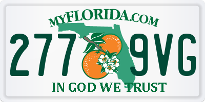 FL license plate 2779VG