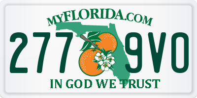 FL license plate 2779VO