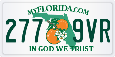 FL license plate 2779VR