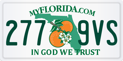 FL license plate 2779VS