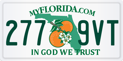 FL license plate 2779VT