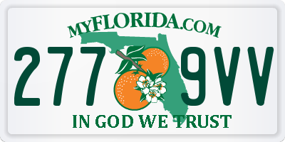FL license plate 2779VV