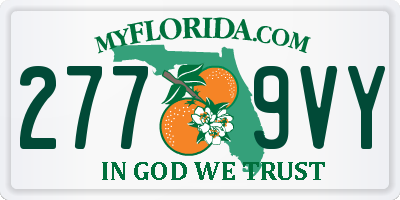FL license plate 2779VY