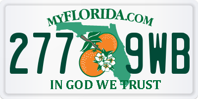 FL license plate 2779WB