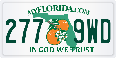 FL license plate 2779WD