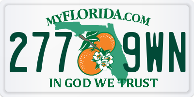 FL license plate 2779WN