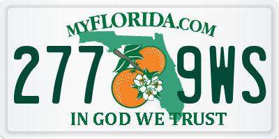 FL license plate 2779WS