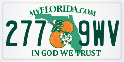 FL license plate 2779WV