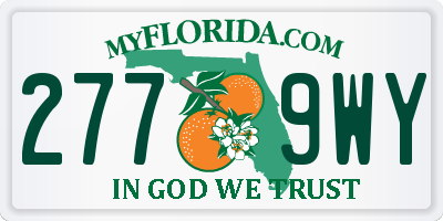 FL license plate 2779WY
