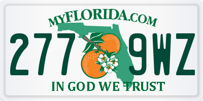 FL license plate 2779WZ