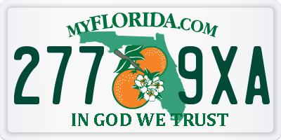 FL license plate 2779XA