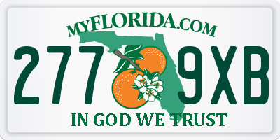 FL license plate 2779XB