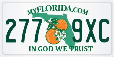 FL license plate 2779XC