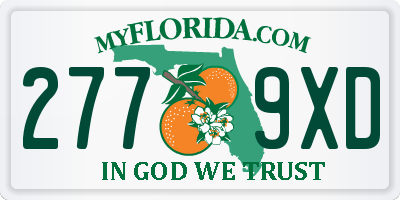 FL license plate 2779XD