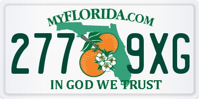 FL license plate 2779XG