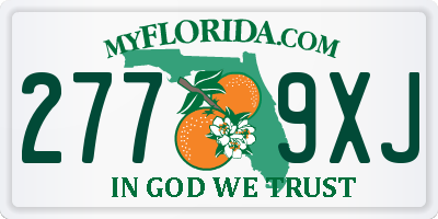 FL license plate 2779XJ