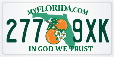 FL license plate 2779XK