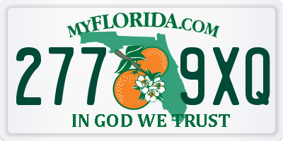 FL license plate 2779XQ
