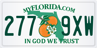 FL license plate 2779XW