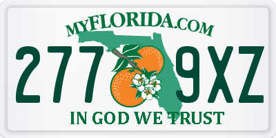 FL license plate 2779XZ