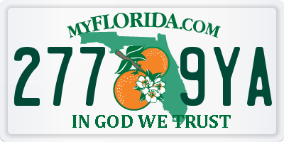 FL license plate 2779YA