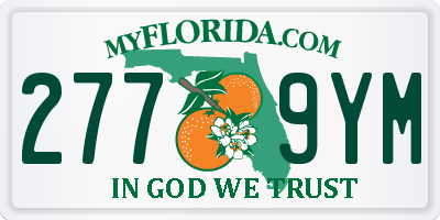 FL license plate 2779YM