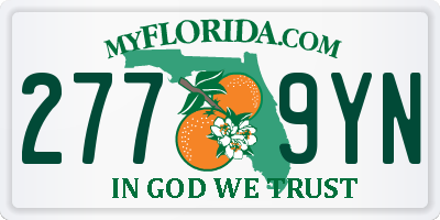 FL license plate 2779YN