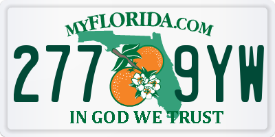 FL license plate 2779YW