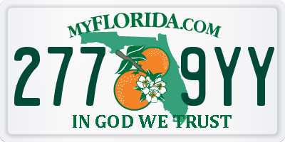 FL license plate 2779YY