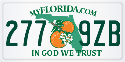 FL license plate 2779ZB