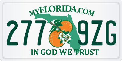 FL license plate 2779ZG