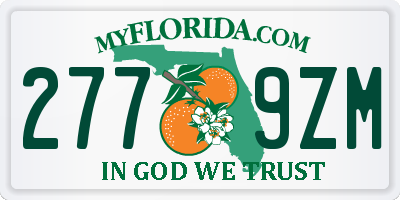 FL license plate 2779ZM