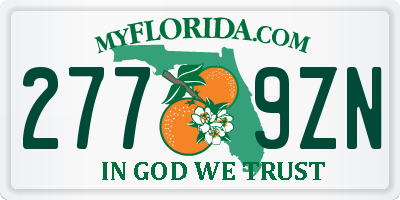 FL license plate 2779ZN